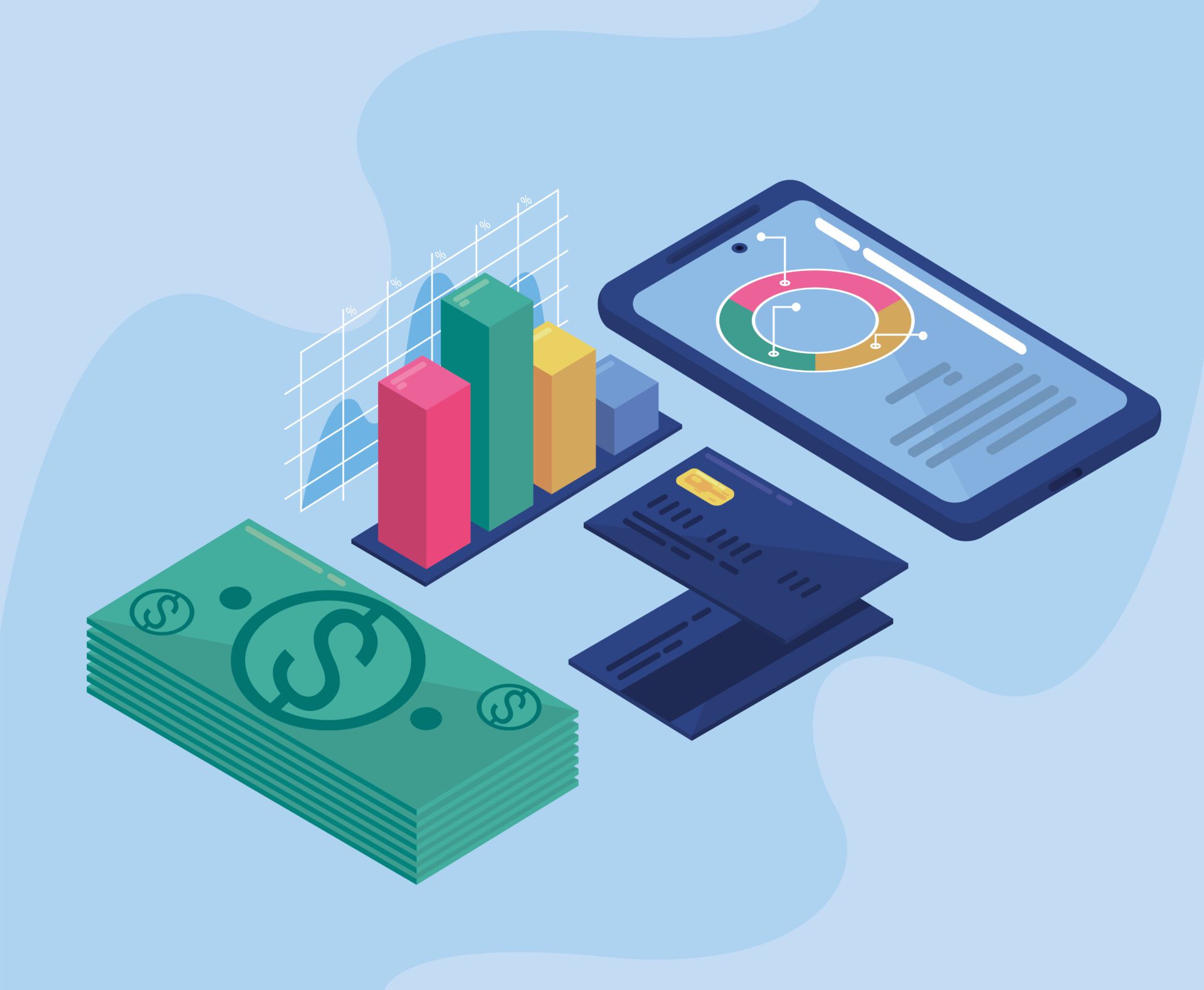 budget management four icons budget management-Baucom, CPA, PLLC
